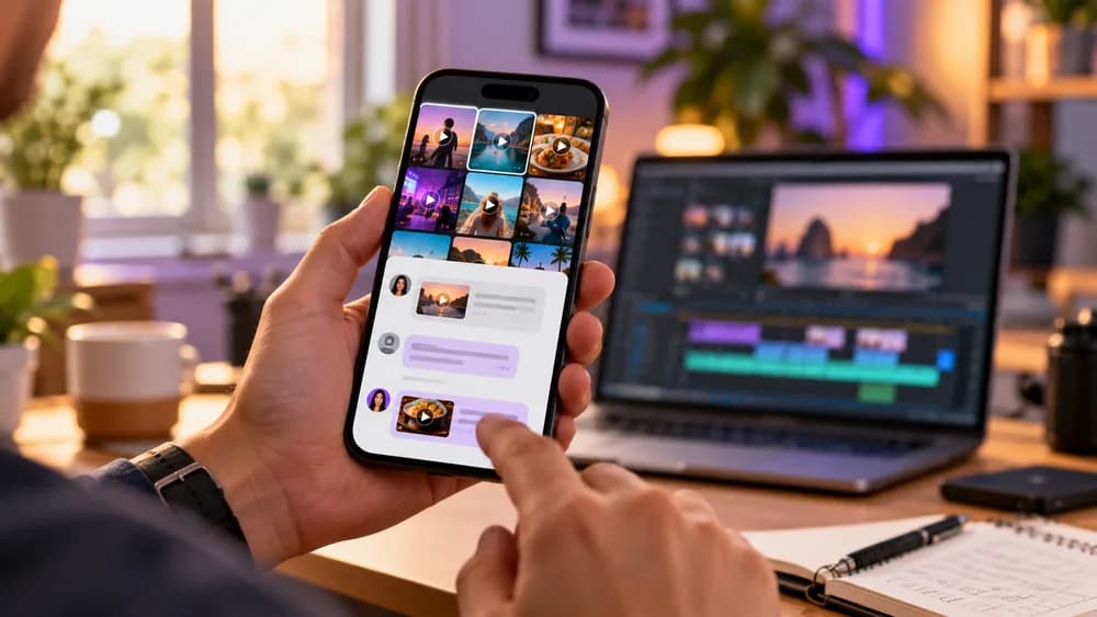 Điện thoại với thư viện video và trao đổi chỉnh sửa